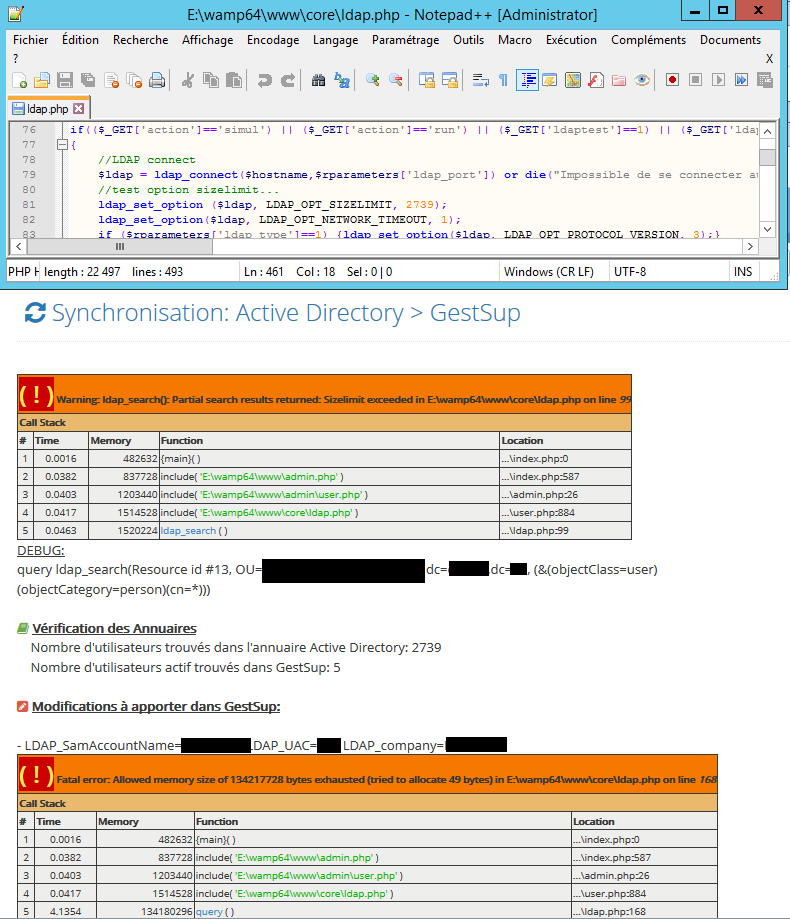 Synchronisation à 2739 users